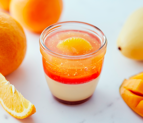 カスタードプリンと夕空ゼリー 価格：486円（本体価格：450円）