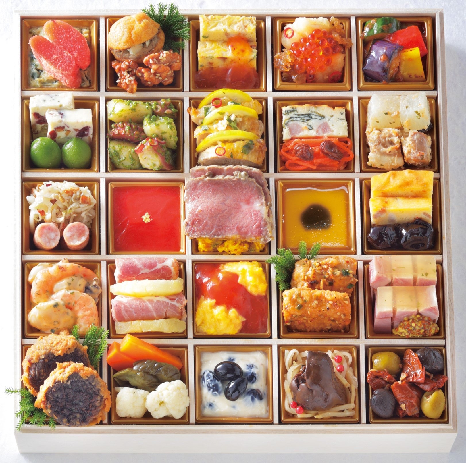 大丸・松坂屋特別企画 おつまみ風 一段 税込16,800円（30.6×30.6×6.5cm2人用）