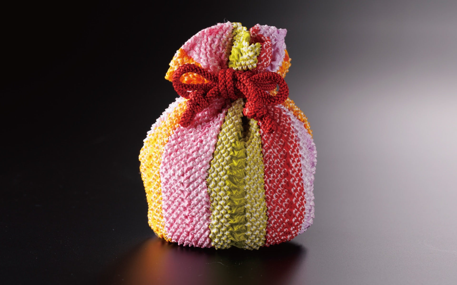 【京鹿の子絞／絞彩苑 種田】絞り巾着