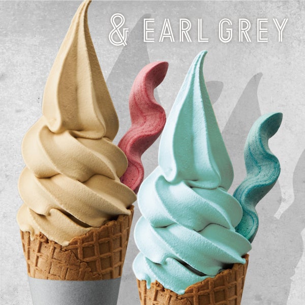 【兵庫】アンドアールグレイ (左)「アンドアールグレイリッチミルク」、(右)「バタフライピーアールグレイ」　各税込550円