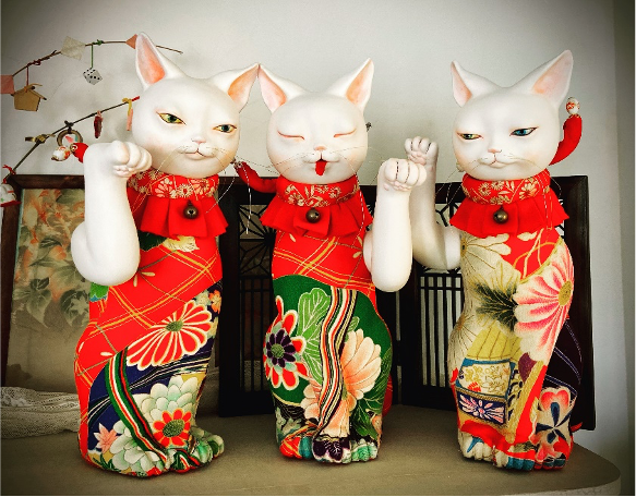 球体関節招き猫