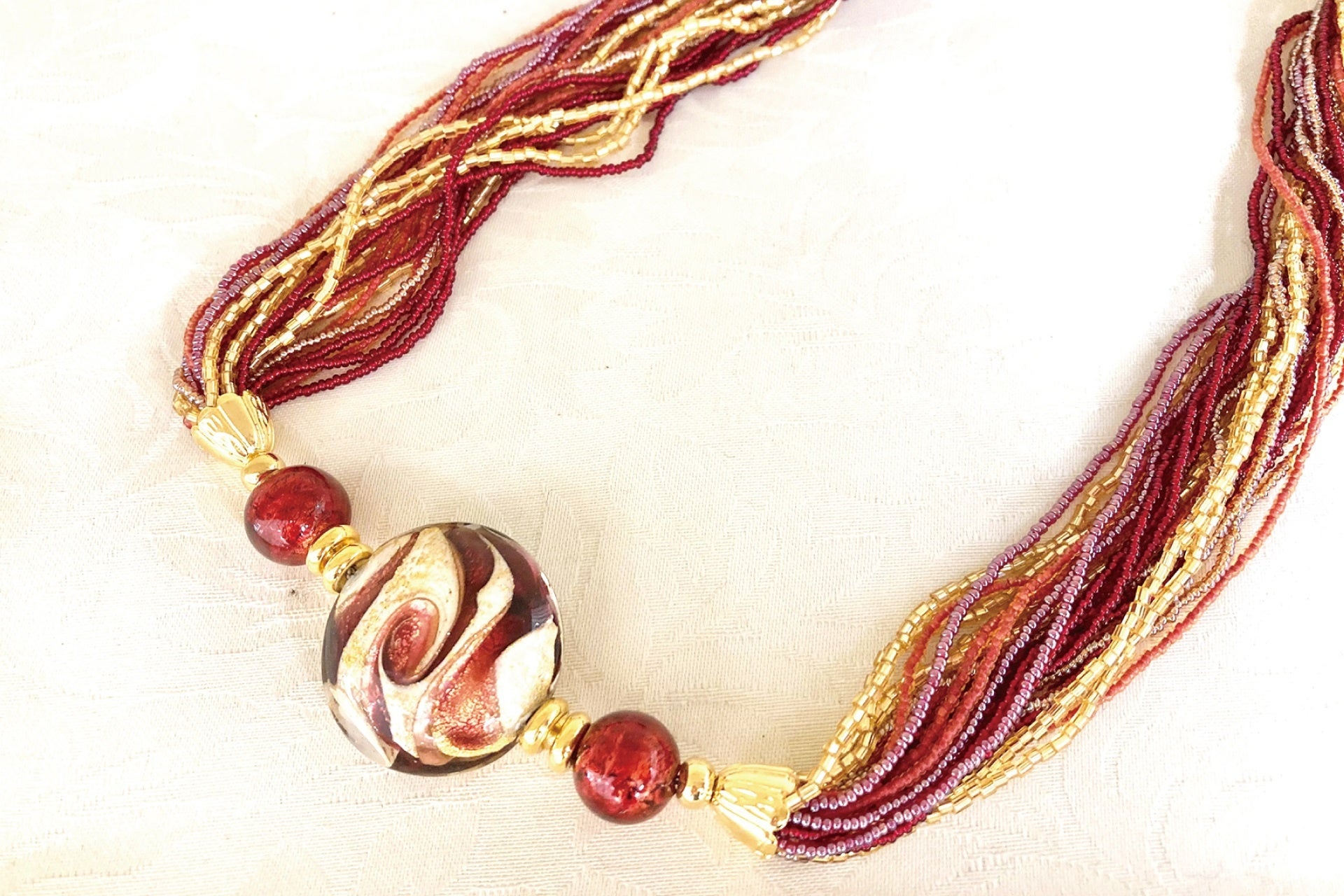 「ベーネ」ヴェネチアンガラスネックレス(限定1点)