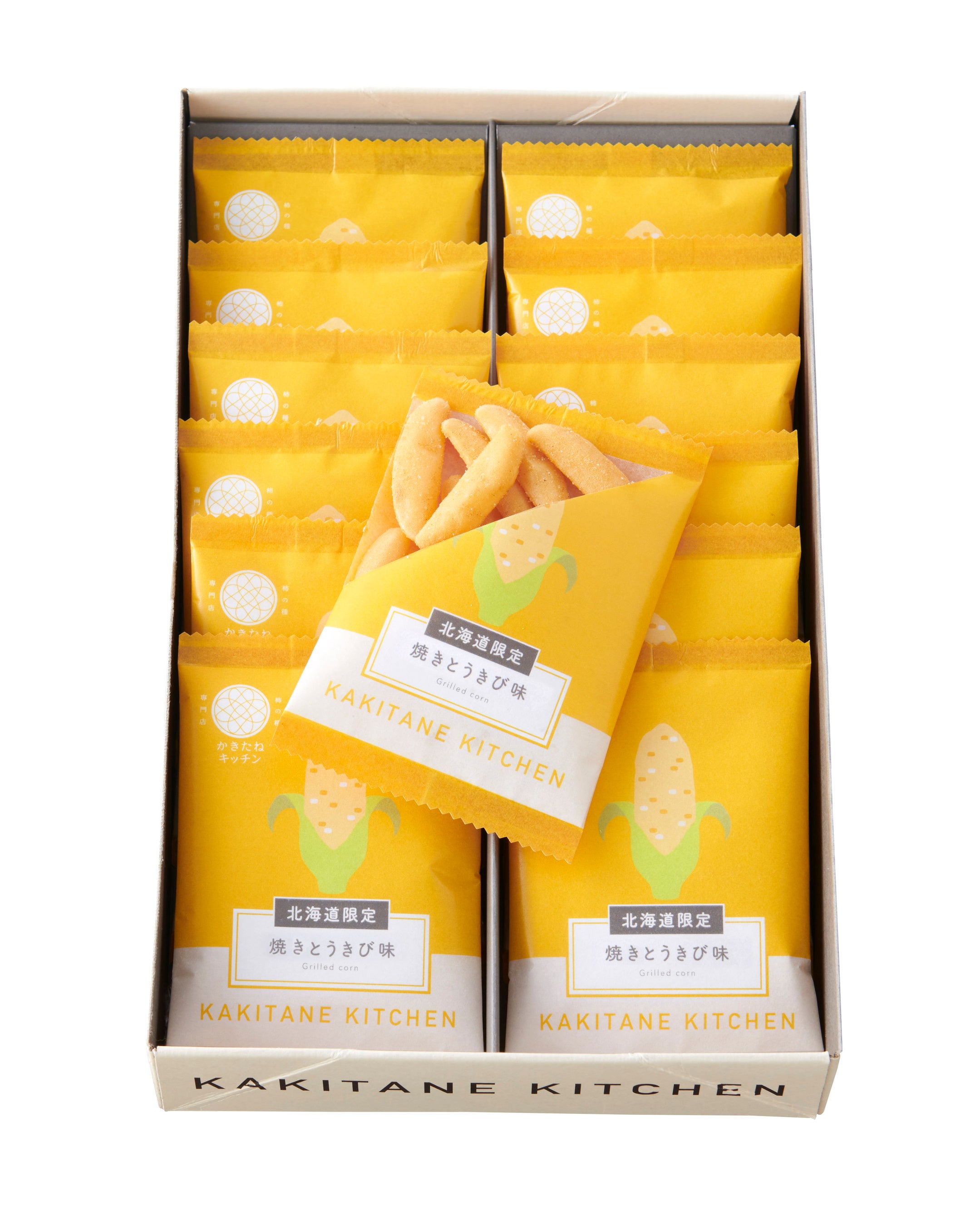 〈かきたねキッチン〉焼きとうきび味　1箱12袋入　1,080円