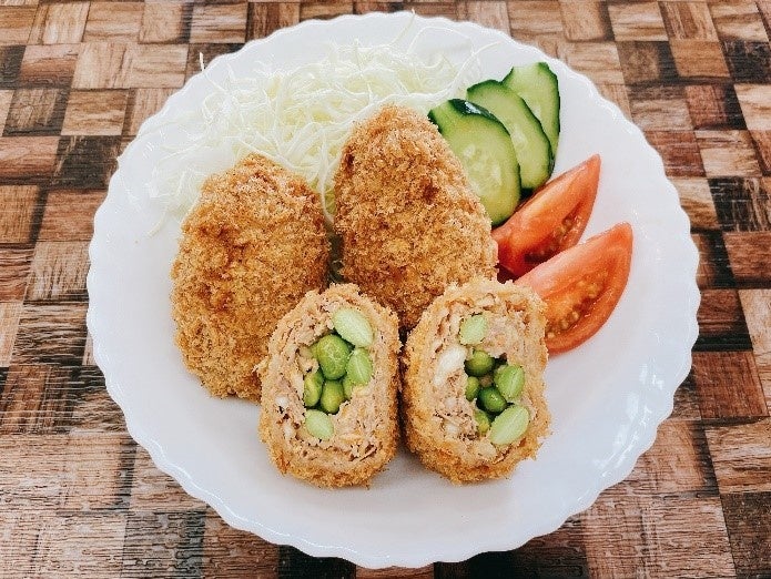 ▲枝豆メンチ　税込220円／1個