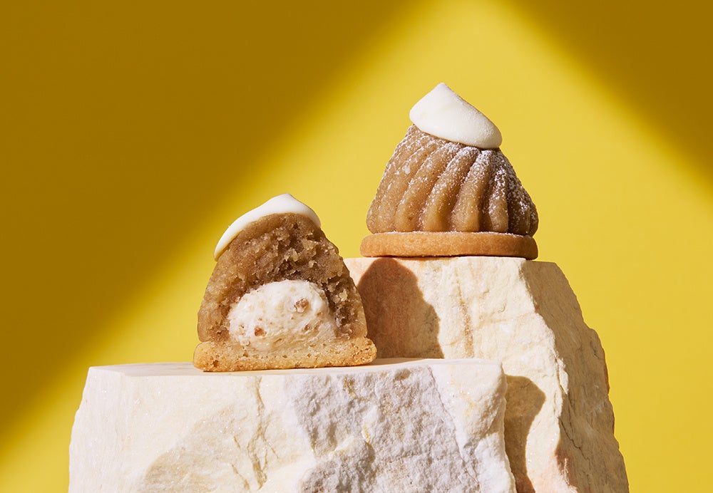 とろける“生食感”焼きモンブラン。世界でここだけのモンブラン