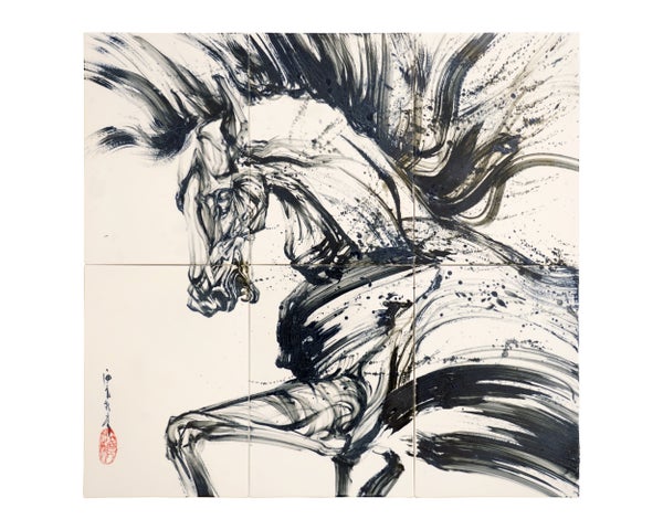Ryutei Inui 干支「午」に合わせ、福を呼ぶ馬や大地と共に生きる馬など最新作を展示。『西元祐貴・新春を翔る陶墨画展 -龍蹄翔雲 RYUTEI SHOUN-』が ...