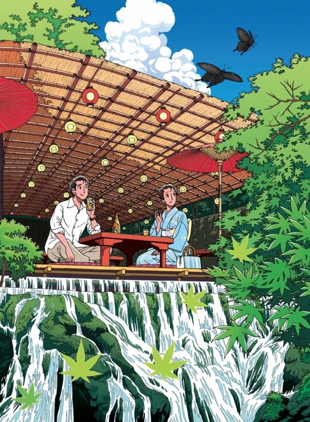 二都こよみ8月イラスト(2025年)