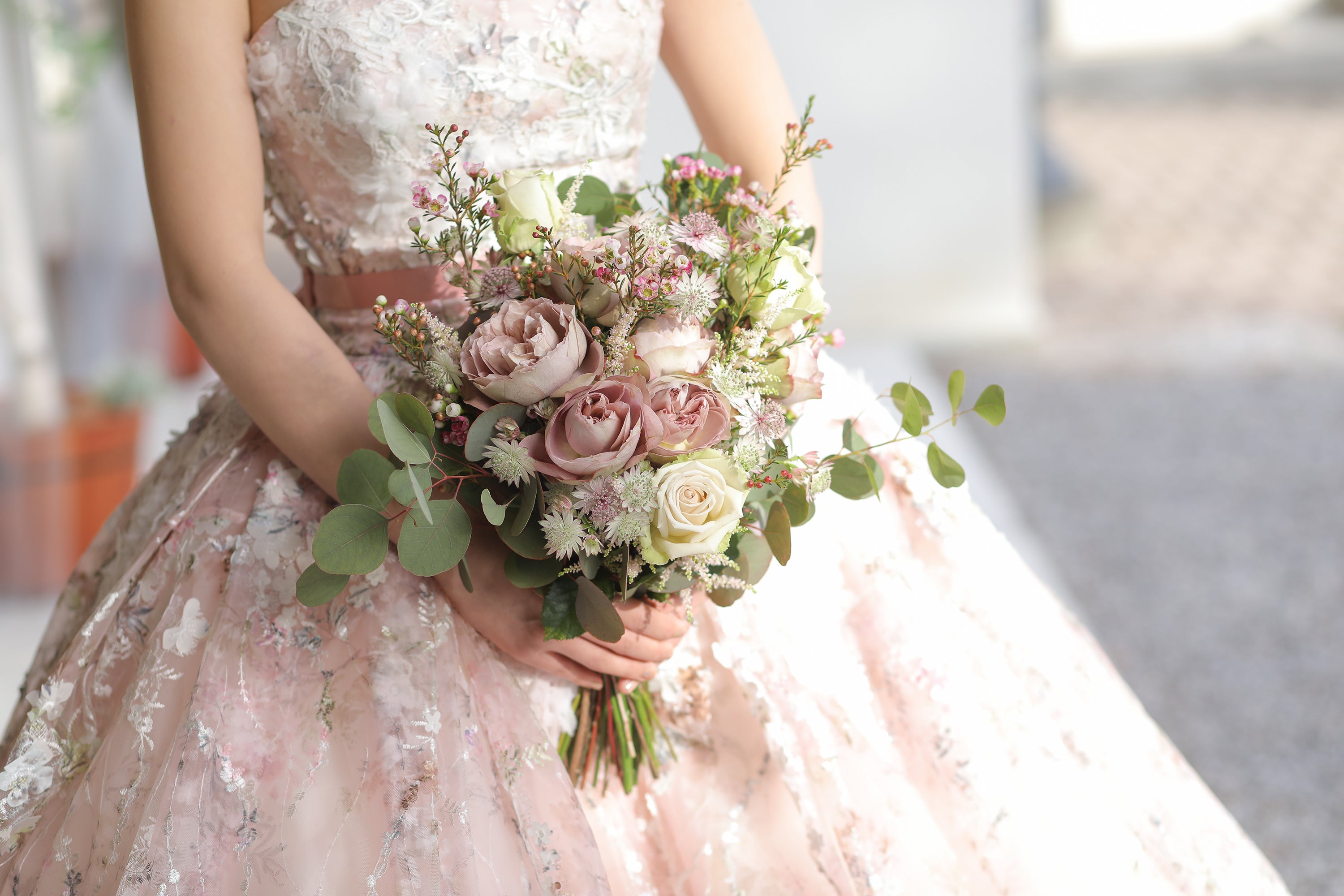 ドライフラワーになるブーケ