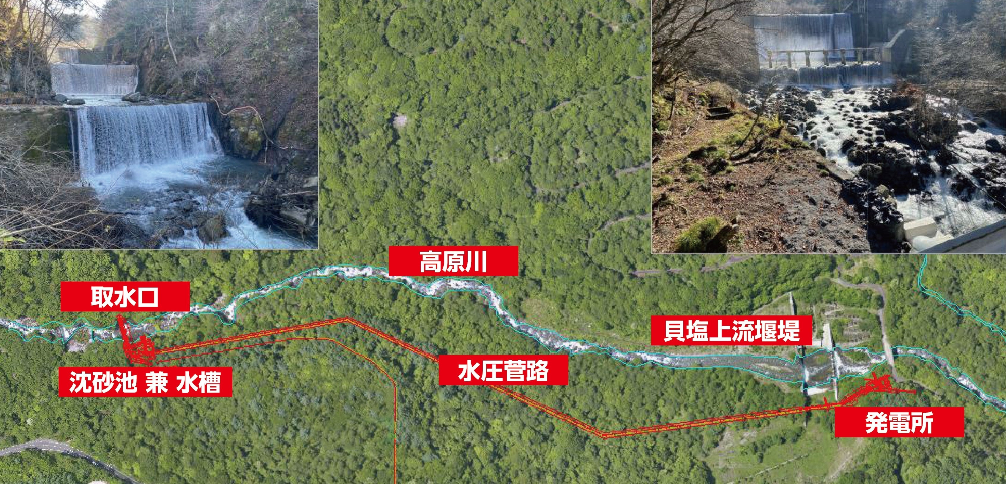 一宝水第一発電所レイアウト