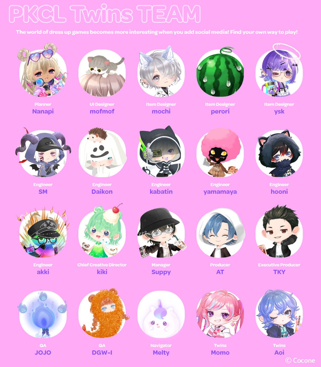 NFT×アバターアプリ『PKCL Twins』、11月29日よりグローバルで
