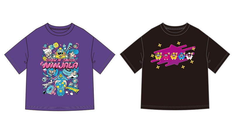「ニンジャラプリントTシャツ」2種（パープル、ブラック）