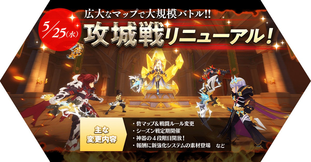 攻城戦の大幅リニューアル!