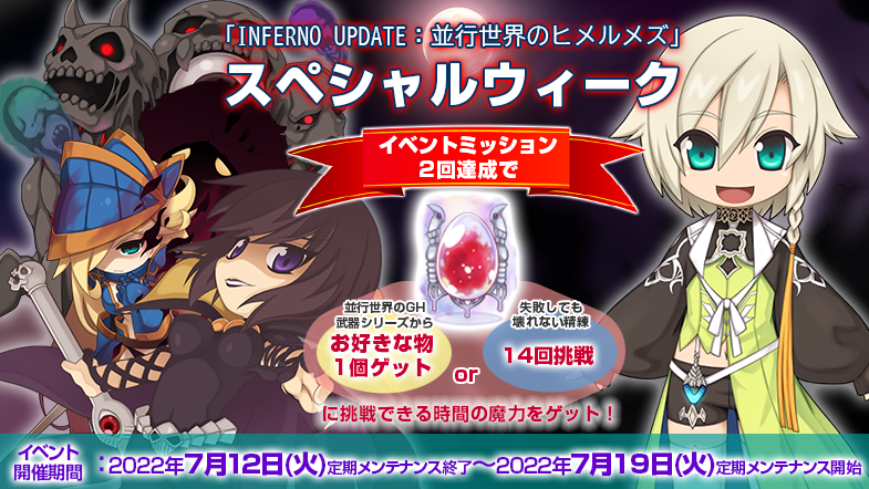 「INFERNO UPDATE：並行世界のヒメルメズ」スペシャルウィーク