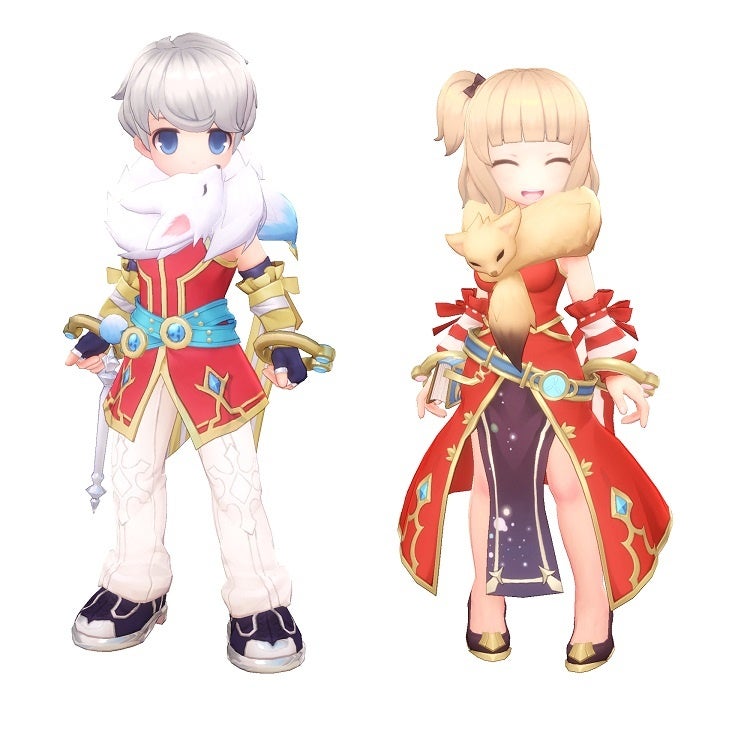  上位2次職「プロフェッサー」（男女）ゲーム内イメージ