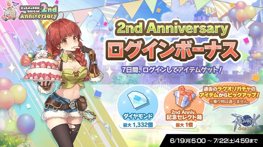 「2nd Anniversary　ログインボーナス」