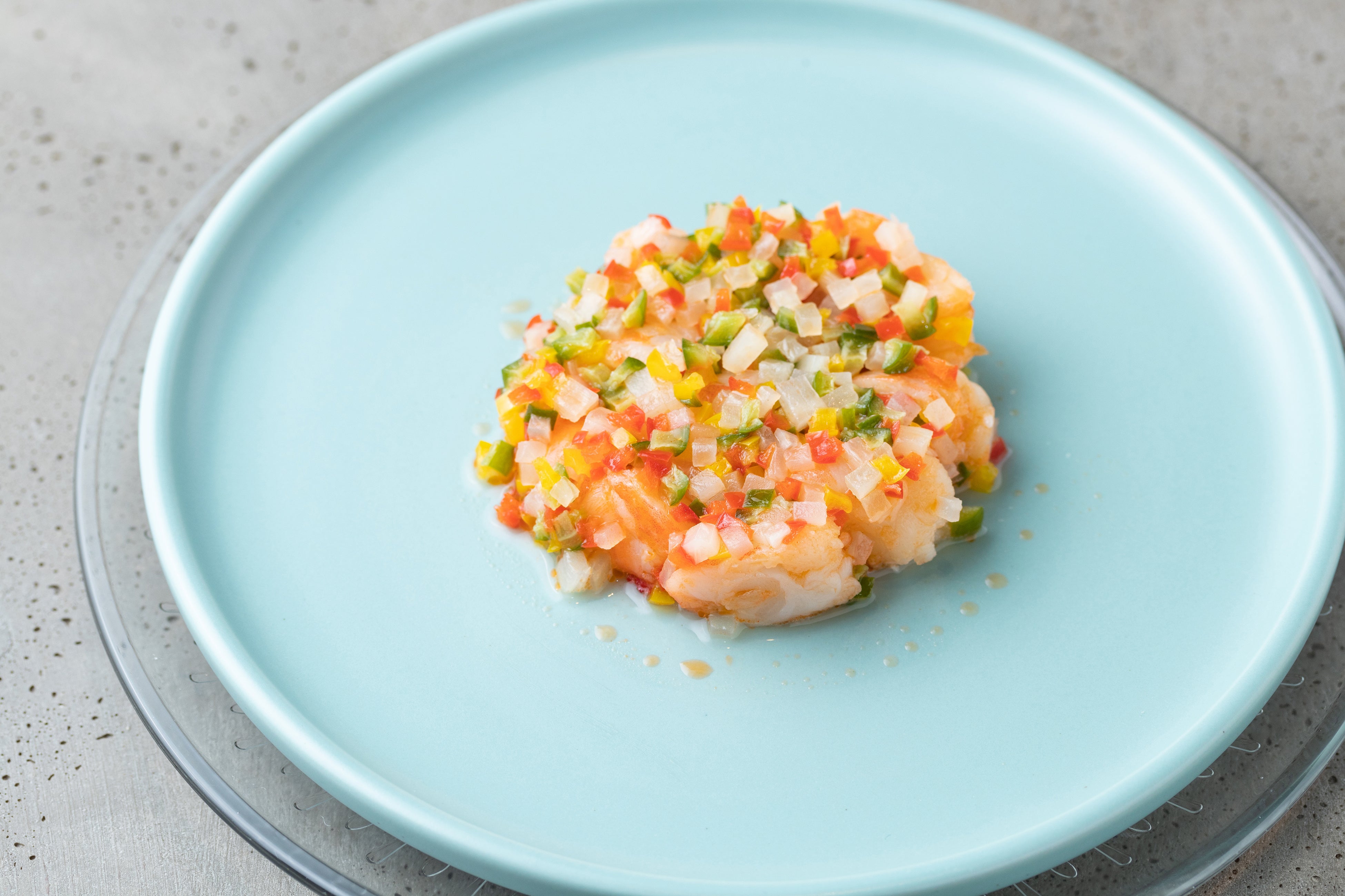 出雲産 柚子、海老と野菜のマリネ