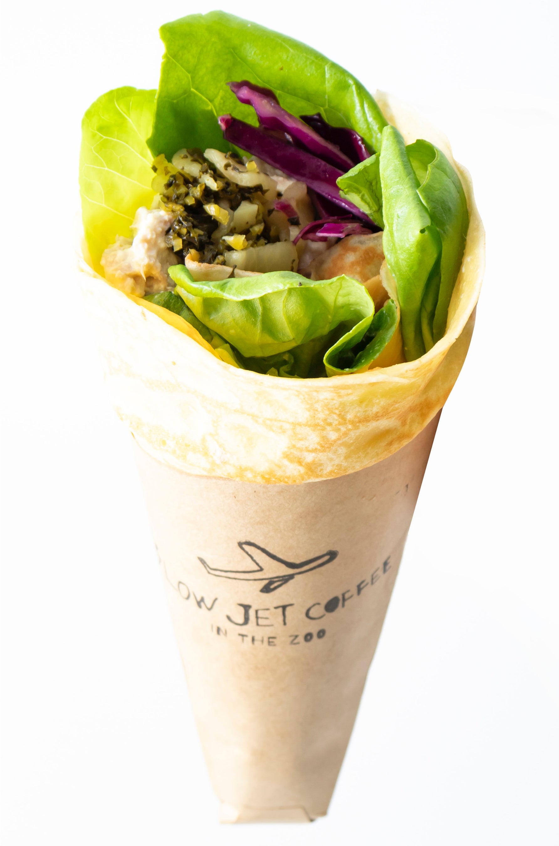 「”京つけもの大安”の味すぐきとツナ豆腐のクレープ」680円