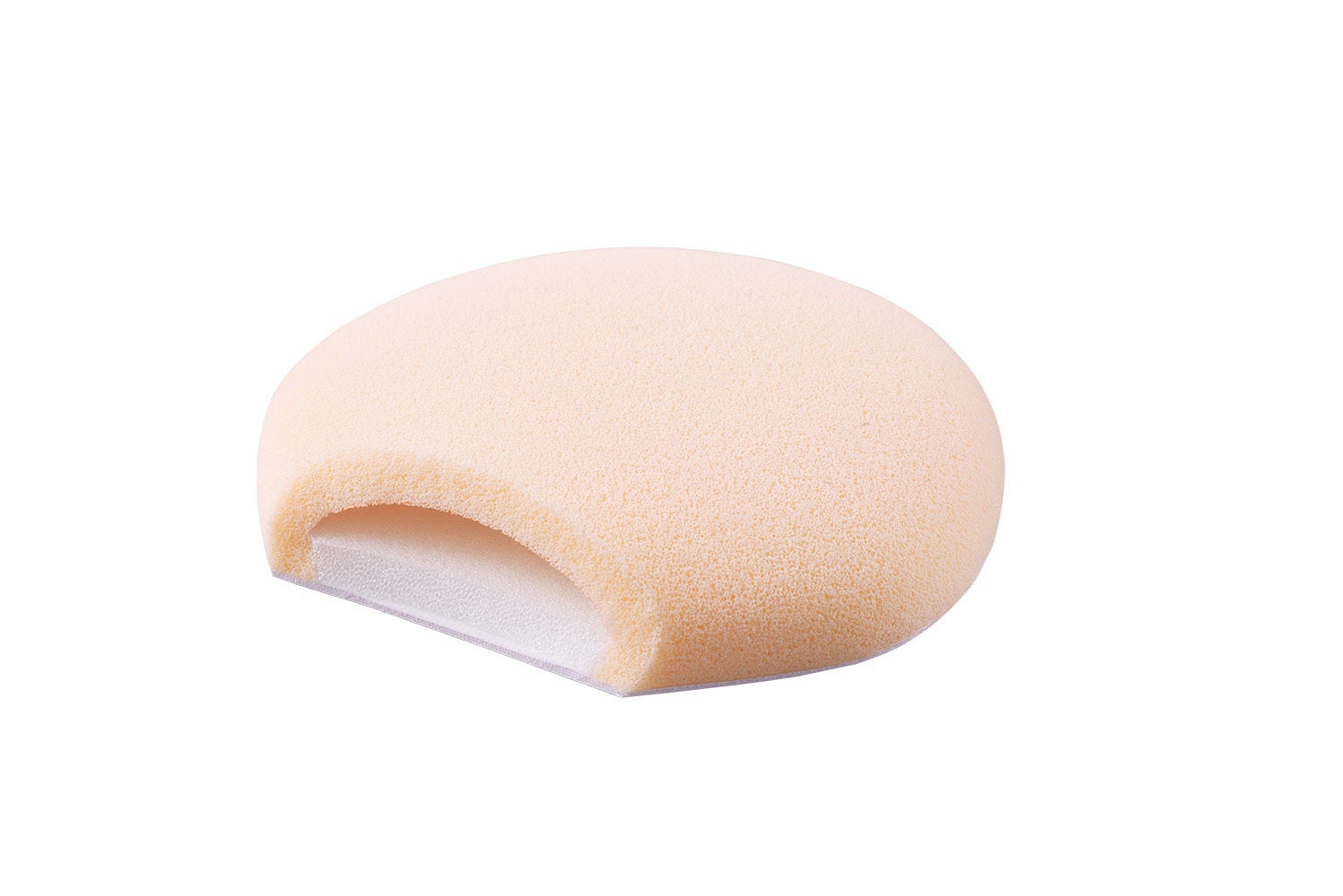 ファンデーションが染みこみにくいパフ断面図