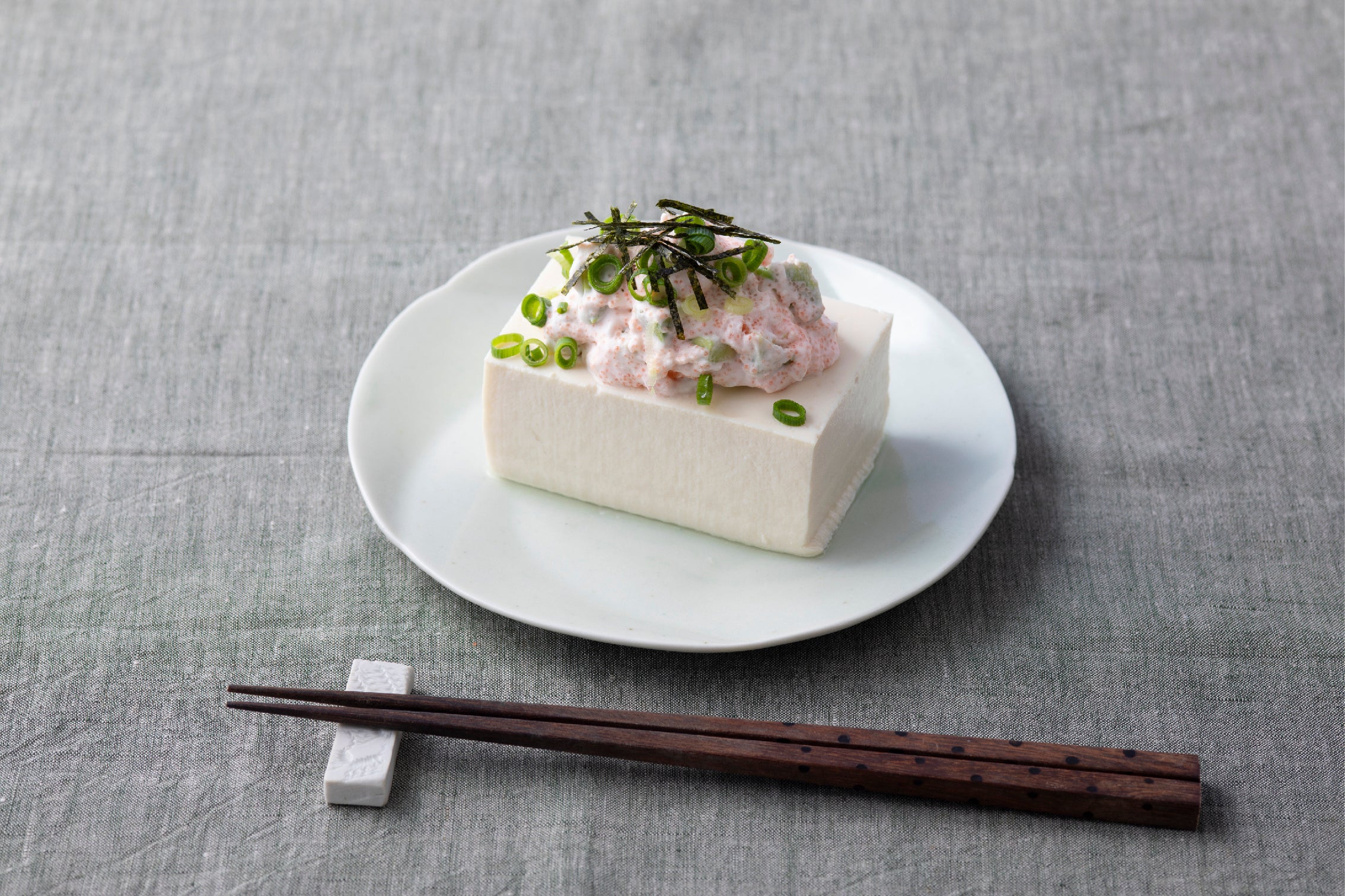 明太子クリームは豆腐との相性抜群