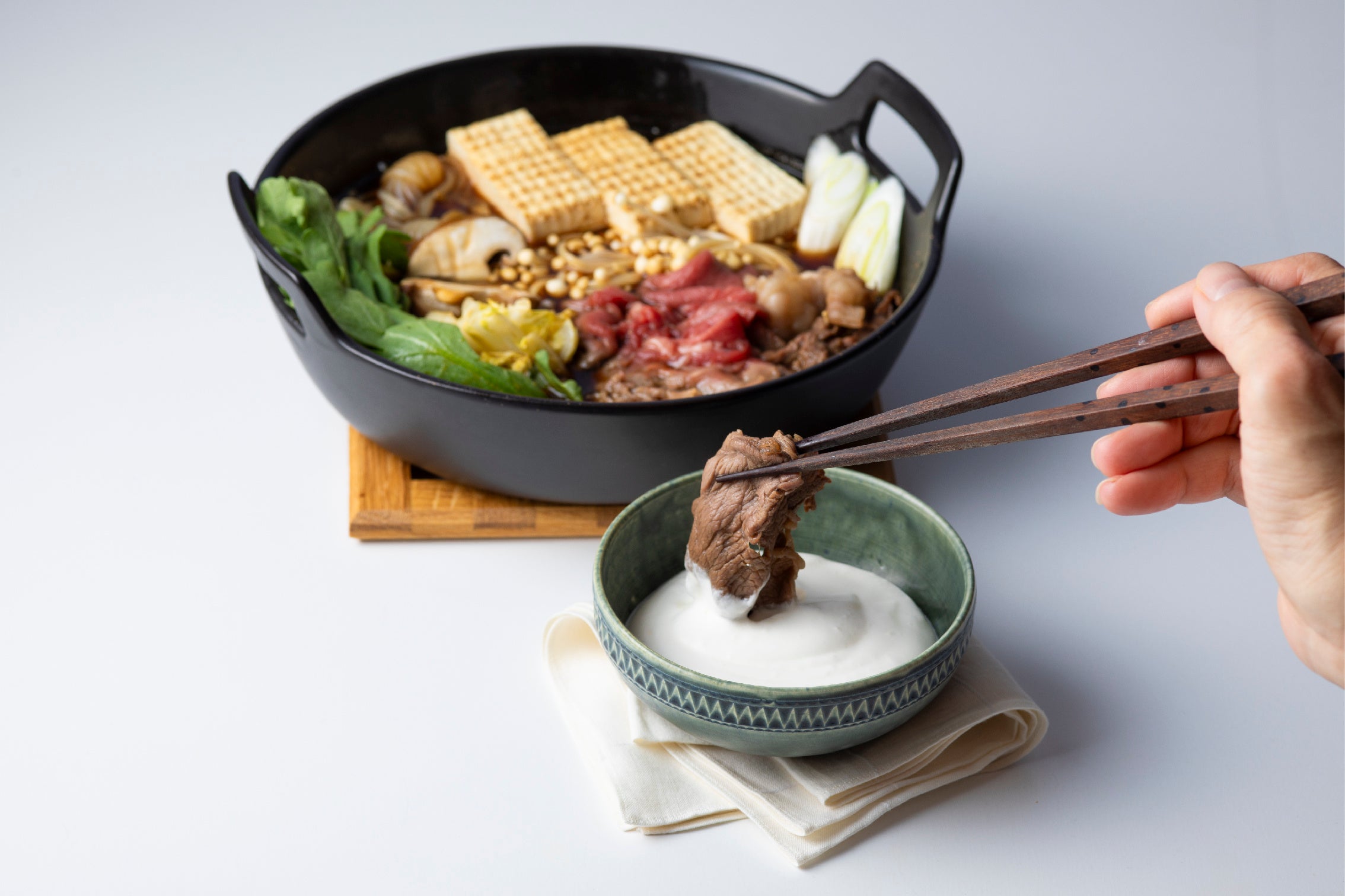 すき焼きが洋風の味わいに