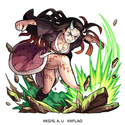 木属性　★6 鬼化進行時 竈門禰󠄀豆子 （獣神化後） CV：鬼頭明里