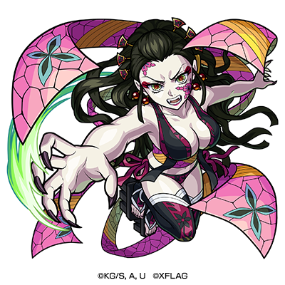 木属性　★6 上弦の陸 堕姫 （進化合成後） CV：沢城みゆき