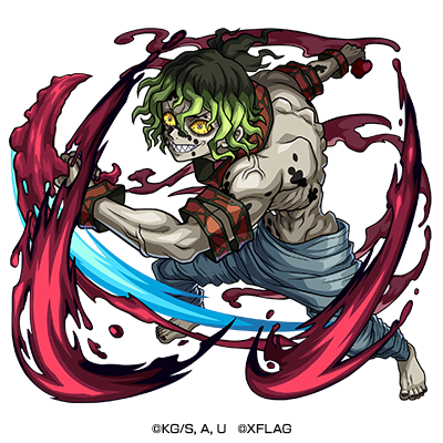 水属性　★6 上弦の陸 妓夫太郎 （進化合成後） CV：逢坂良太