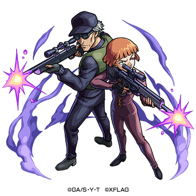 闇属性　★5 黒ずくめの組織 キャンティ＆コルン （進化合成後） CV：井上喜久子（キャンティ）、 木下浩之（コルン）