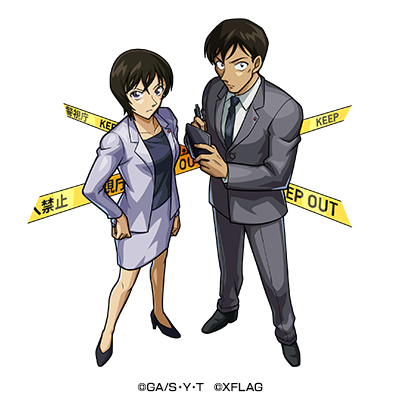 水属性　★6 捜査一課 佐藤刑事＆高木刑事 （進化合成後） CV：湯屋敦子（佐藤刑事）、 高木渉（高木刑事）