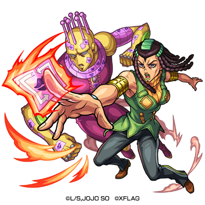 火属性　★5 徐倫の親友　エルメェス・コステロ （進化合成後）　CV：田村睦心