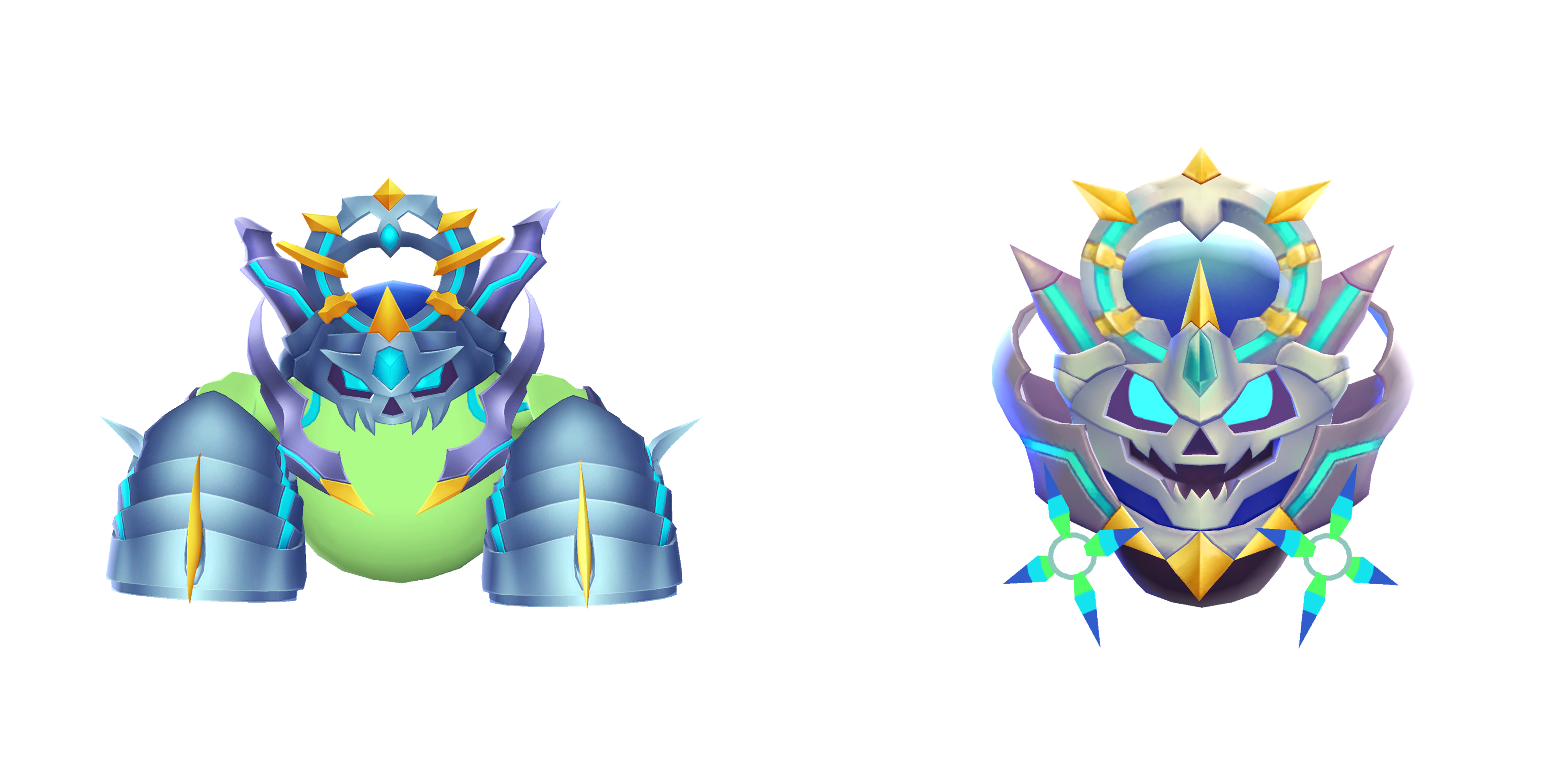 ▲イベントクエストのボスとして登場する「デスアーク」（左）、モンQ「デスアーク」（右）