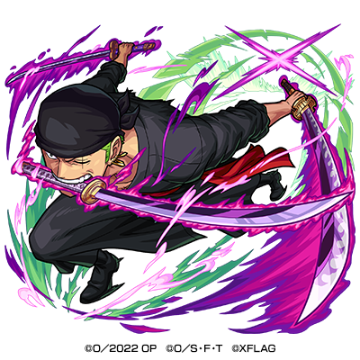 木属性　★6 海賊狩りのゾロ （獣神化） CV：中井和哉