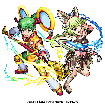 光属性　★5 ドラゴンキッド＆マジカルキャット （進化）  CV：伊瀬茉莉也（ドラゴンキッド） 楠木ともり（マジカルキャット）