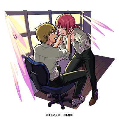 闇属性　★6 犬と飼い主 デンジ＆マキマ （進化） CV：戸谷菊之介（デンジ） 楠木ともり（マキマ）