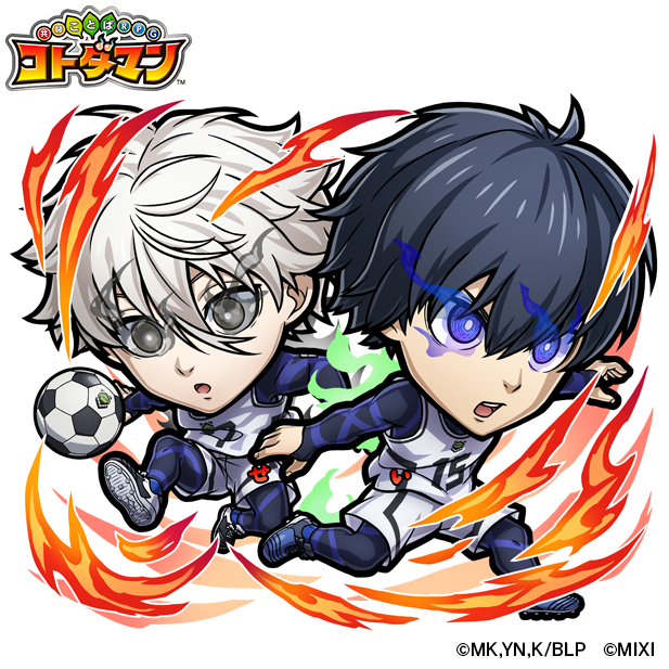 火属性 ★6  潔 世一&amp;凪 誠士郎（モード・シフト後） CV：浦和希（潔 世一） 島﨑信長（凪 誠士郎）