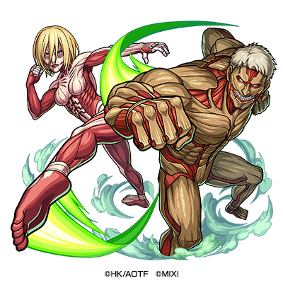 木属性　★5 マーレの戦士 ライナー・ブラウン＆ アニ・レオンハート （進化） CV：細谷佳正（ライナー）＆ 嶋村侑（アニ）