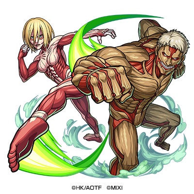 木属性 ★5 マーレの戦士 ライナー・ブラウン& アニ・レオンハート (進化) CV:細谷佳正(ライナー)& 嶋村侑(アニ)