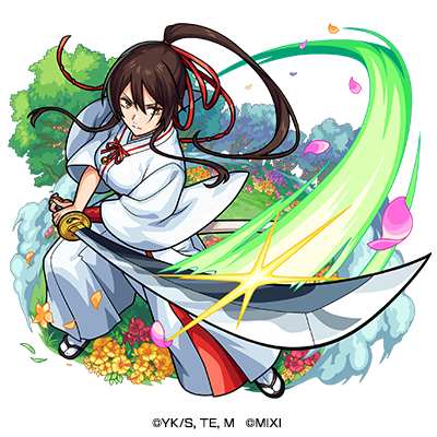 木属性　★6 試一刀流十二位 山田浅ェ門 佐切 （獣神化） CV：花守ゆみり