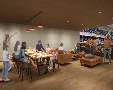 【Balcony（1か所）】アリーナ面と一体の空間で臨場感を味わうことが出来る部屋