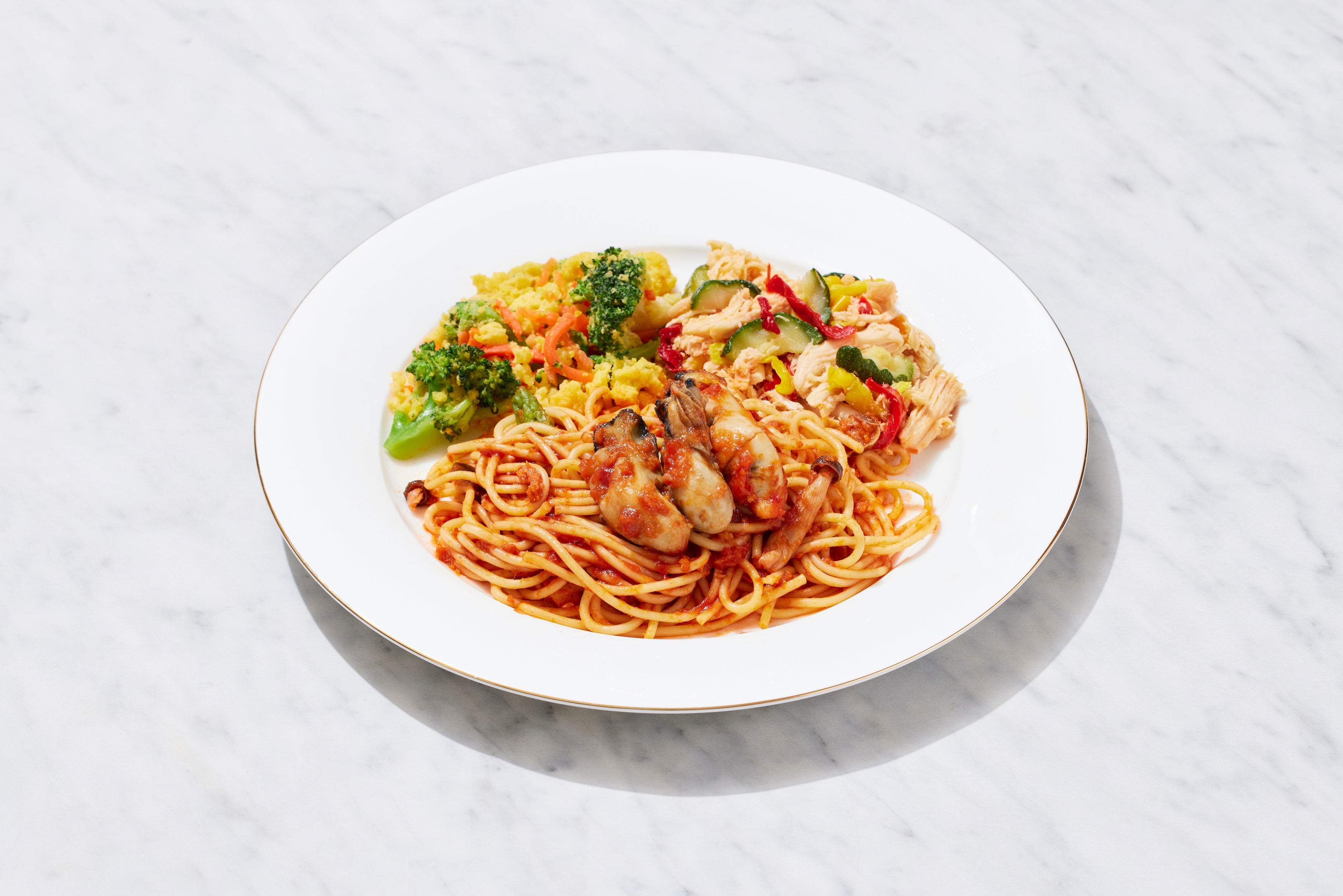 三陸産の牡蠣トマトパスタセット