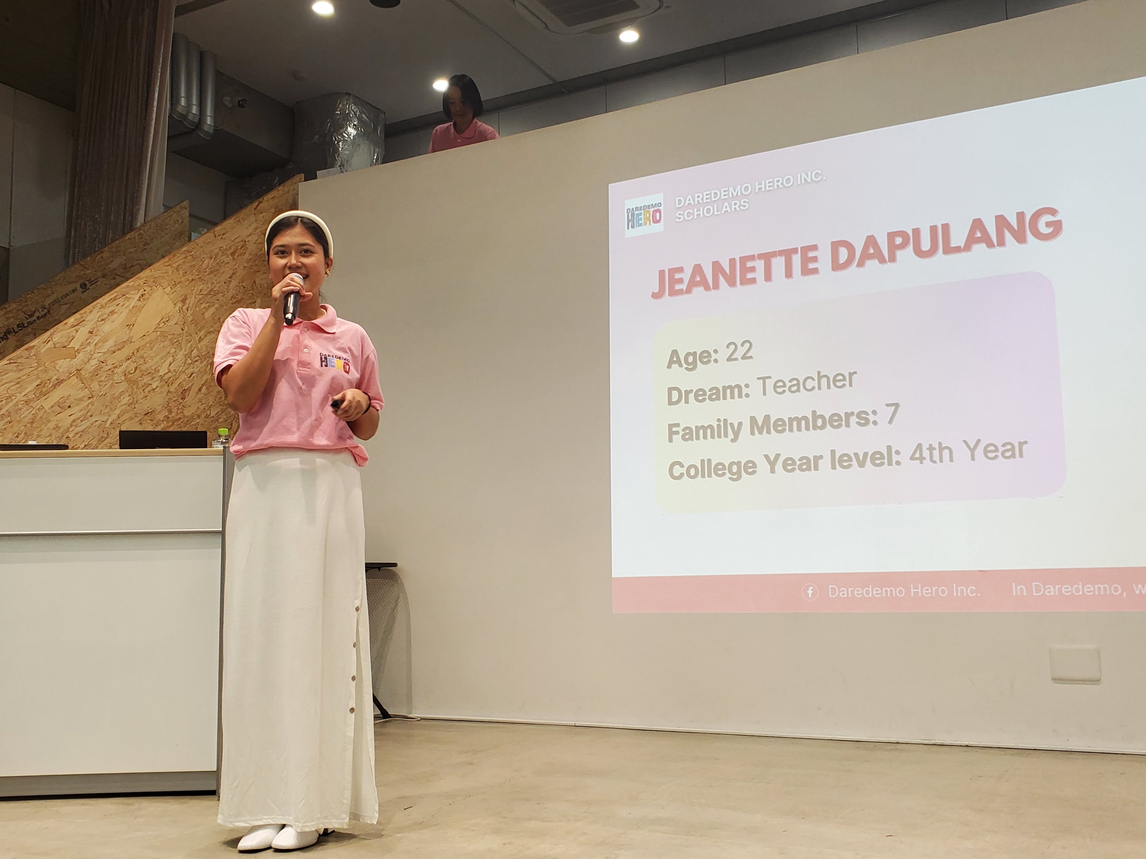 フィリピン奨学生のジャネットさん