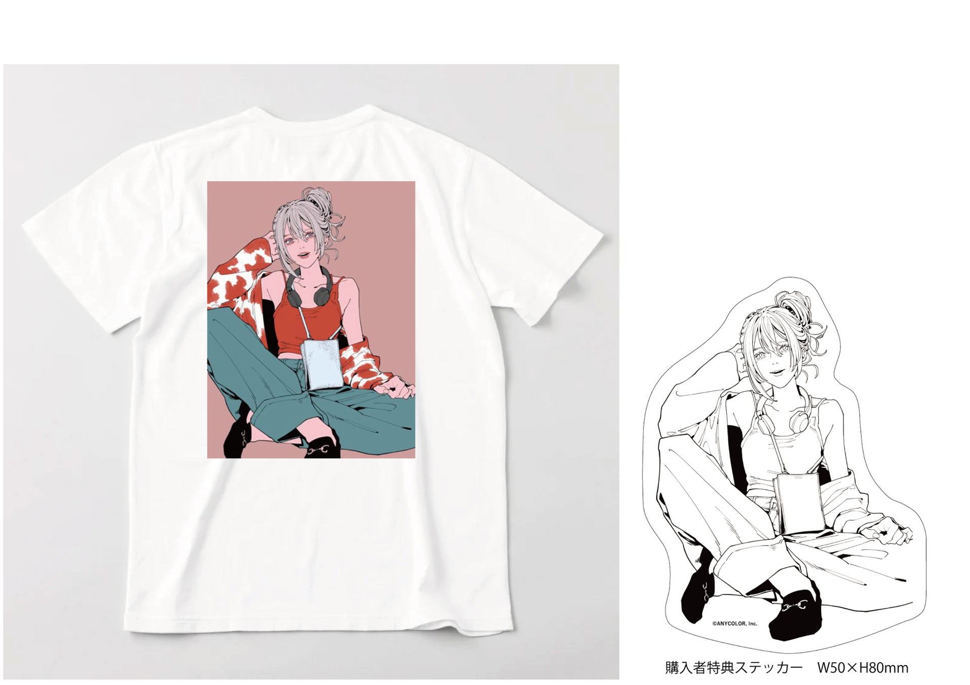 バックプリントTシャツ M,L各¥6,600(税込)