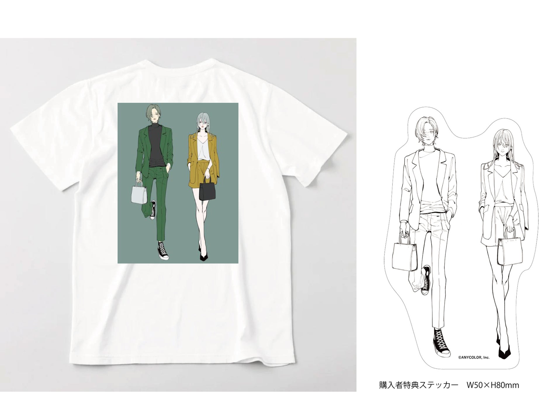 バックプリントTシャツ M,L各¥6,600(税込)