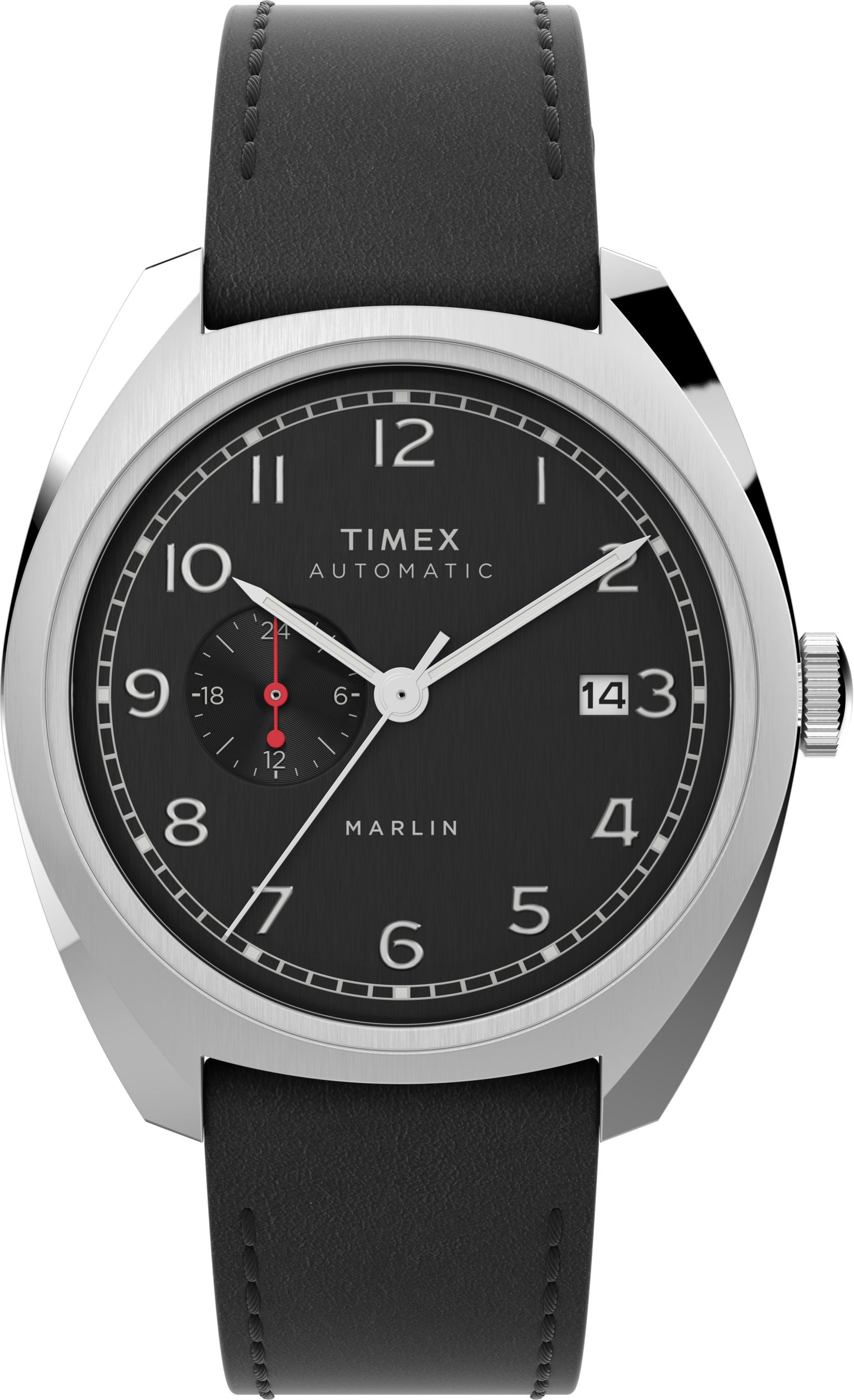 【極美品】TIMEX 大人気モデル マーリン ジェットブラック 自動巻き アメリカ No.1ウォッチブランド* TIMEX/タイメックスから人気
