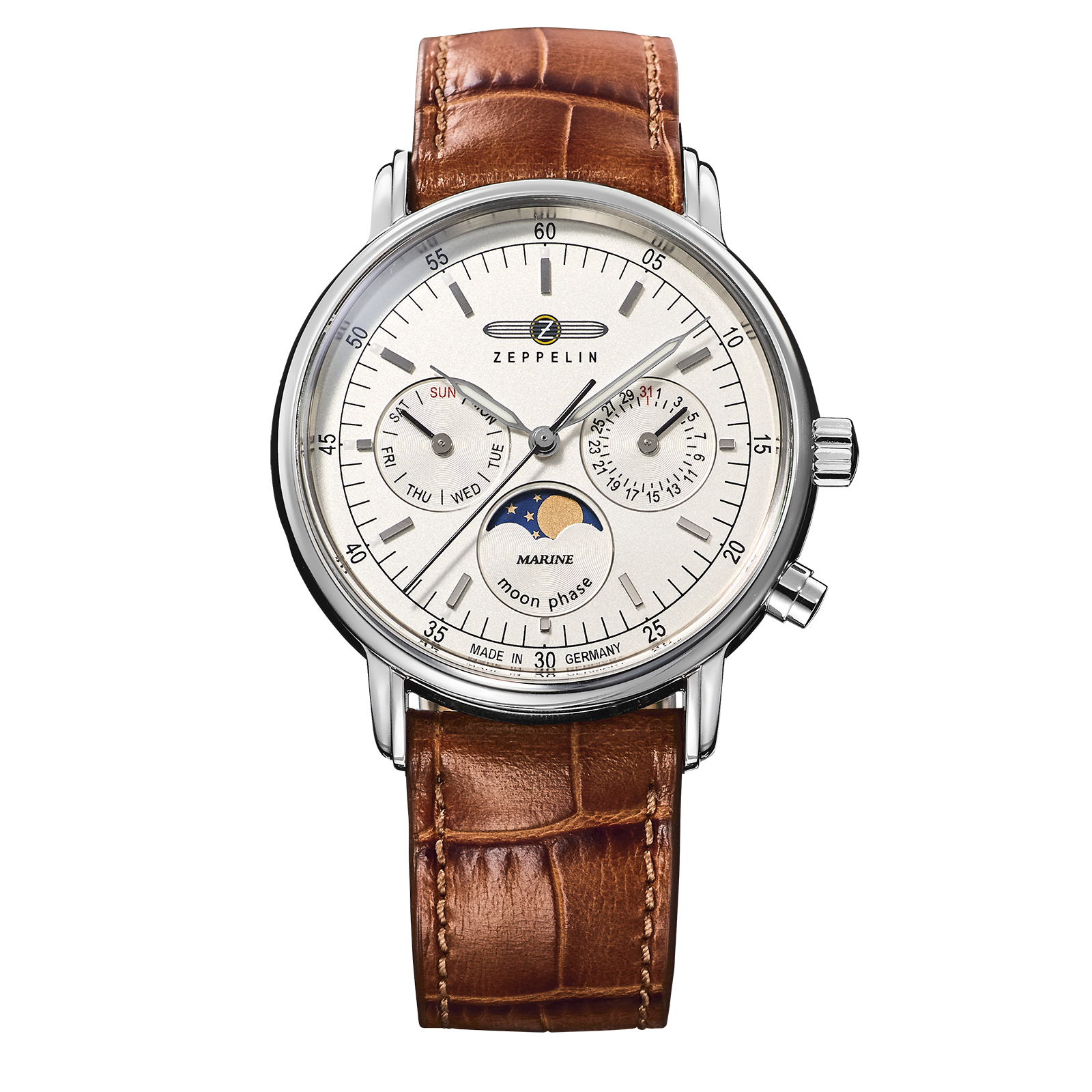 ドイツ時計『ZEPPELIN（ツェッペリン）』、月齢表示「ムーン