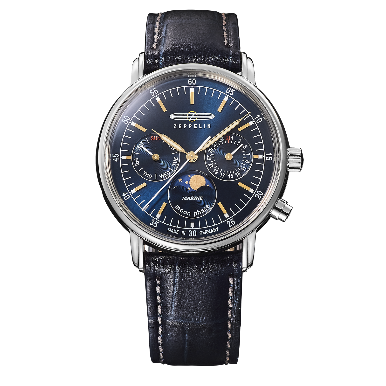 ドイツ時計『ZEPPELIN（ツェッペリン）』、月齢表示「ムーン