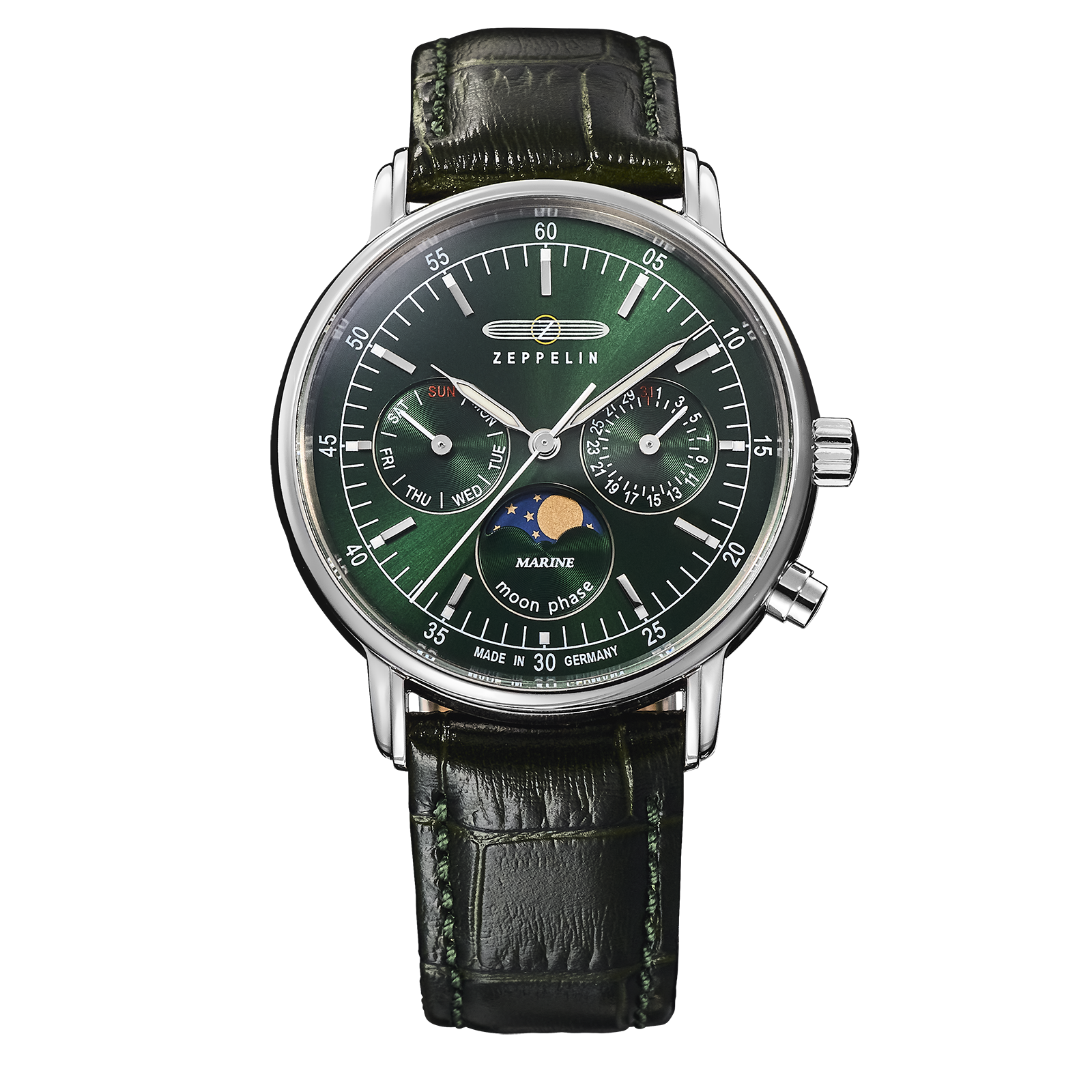 Zeppelin Moon Phase 時計 不動 Zeppelin Moon Phase 時計 不動