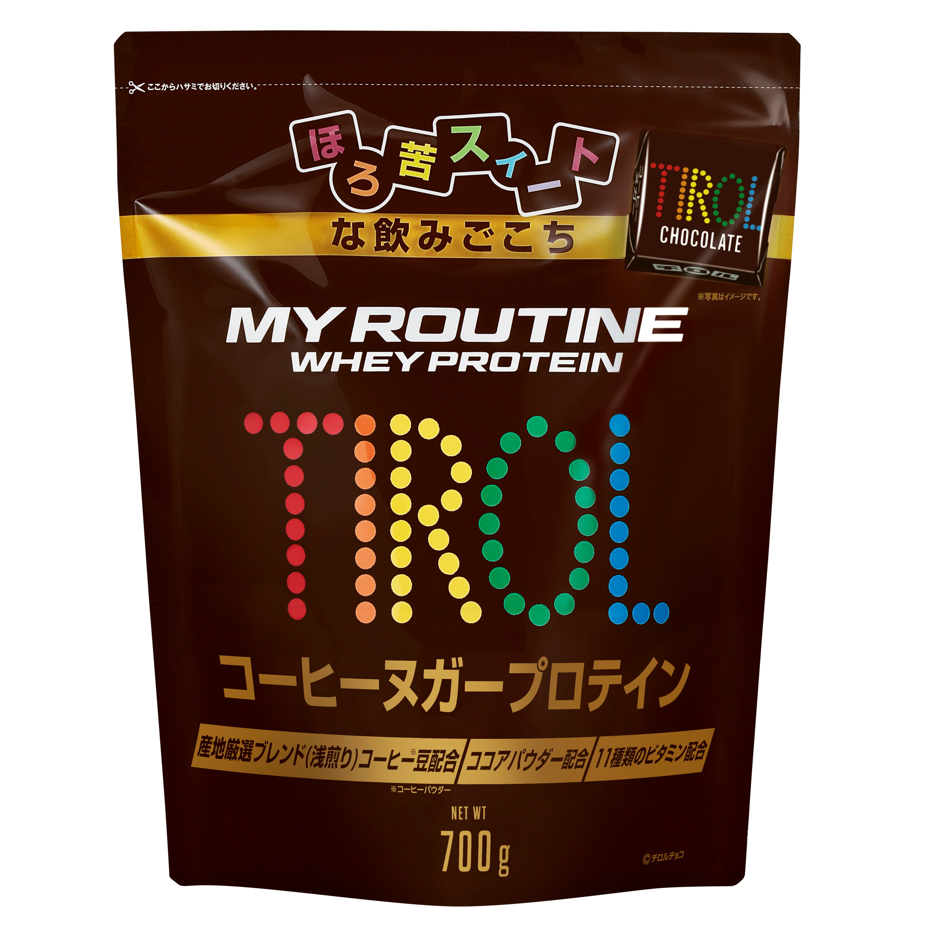 マイルーティーン　チロルチョコ　コーヒーヌガー風味プロテイン