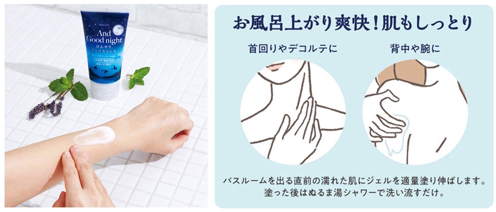 バスルームを出る直前の肌に塗布