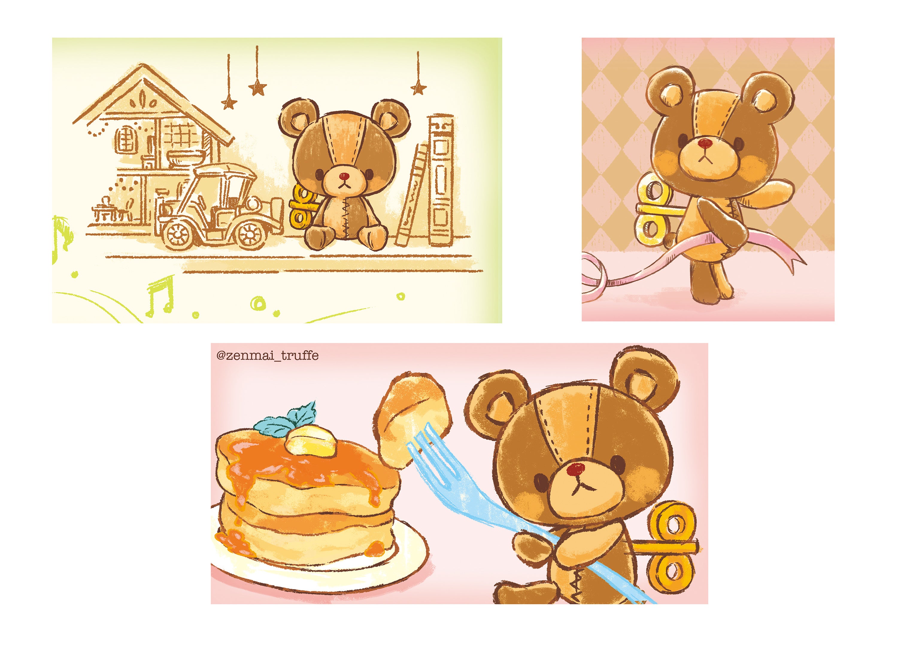 ▲オリジナルの『ぜんまいじかけのトリュフ』はこんなタッチのイラスト。少しレトロな、大人っぽい雰囲気が魅力的　ⒸKAMIO　JAPAN